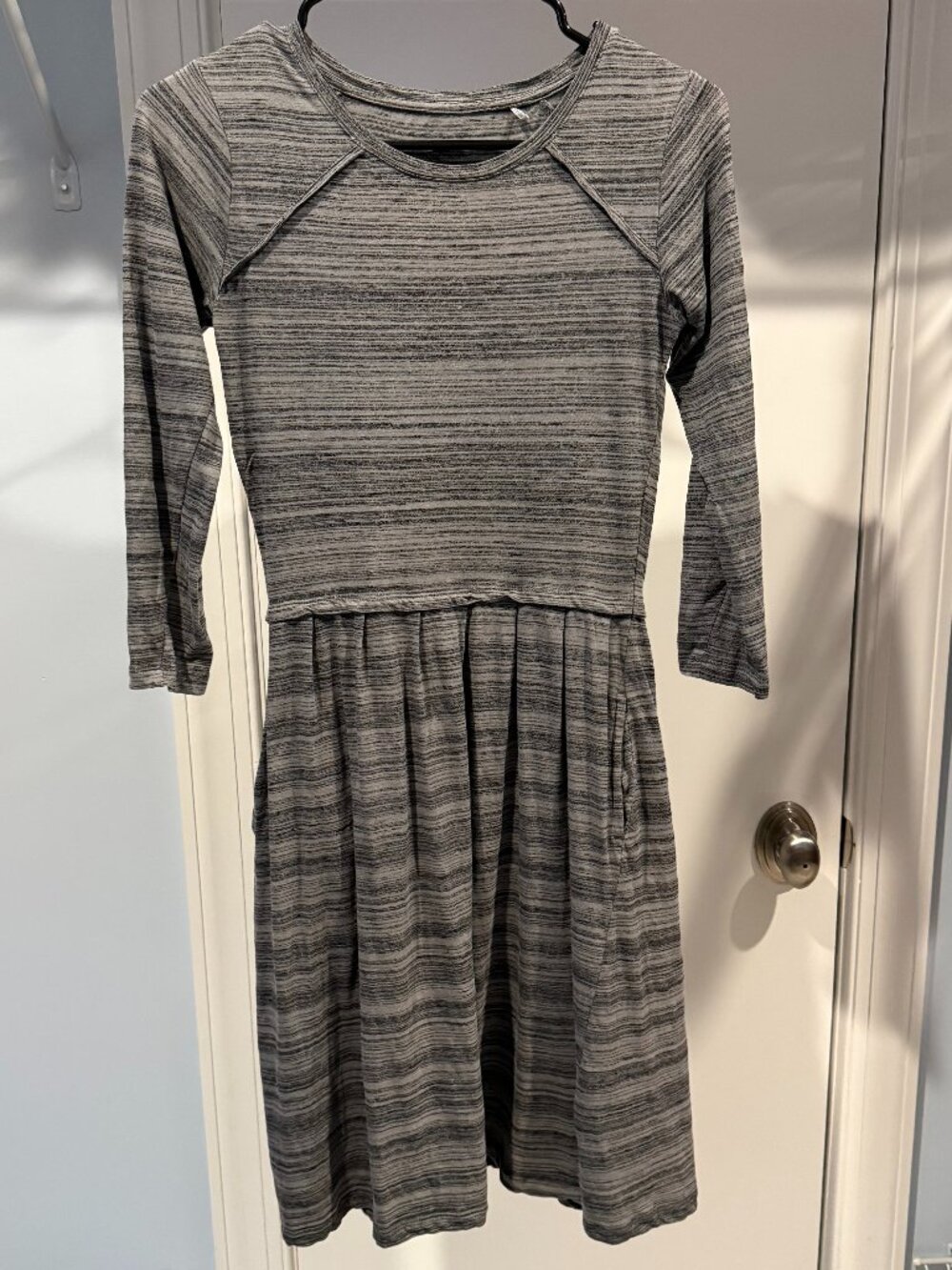 Toad & Co Imogene 3/4 Sleeve Dress, Size XS, Gray
